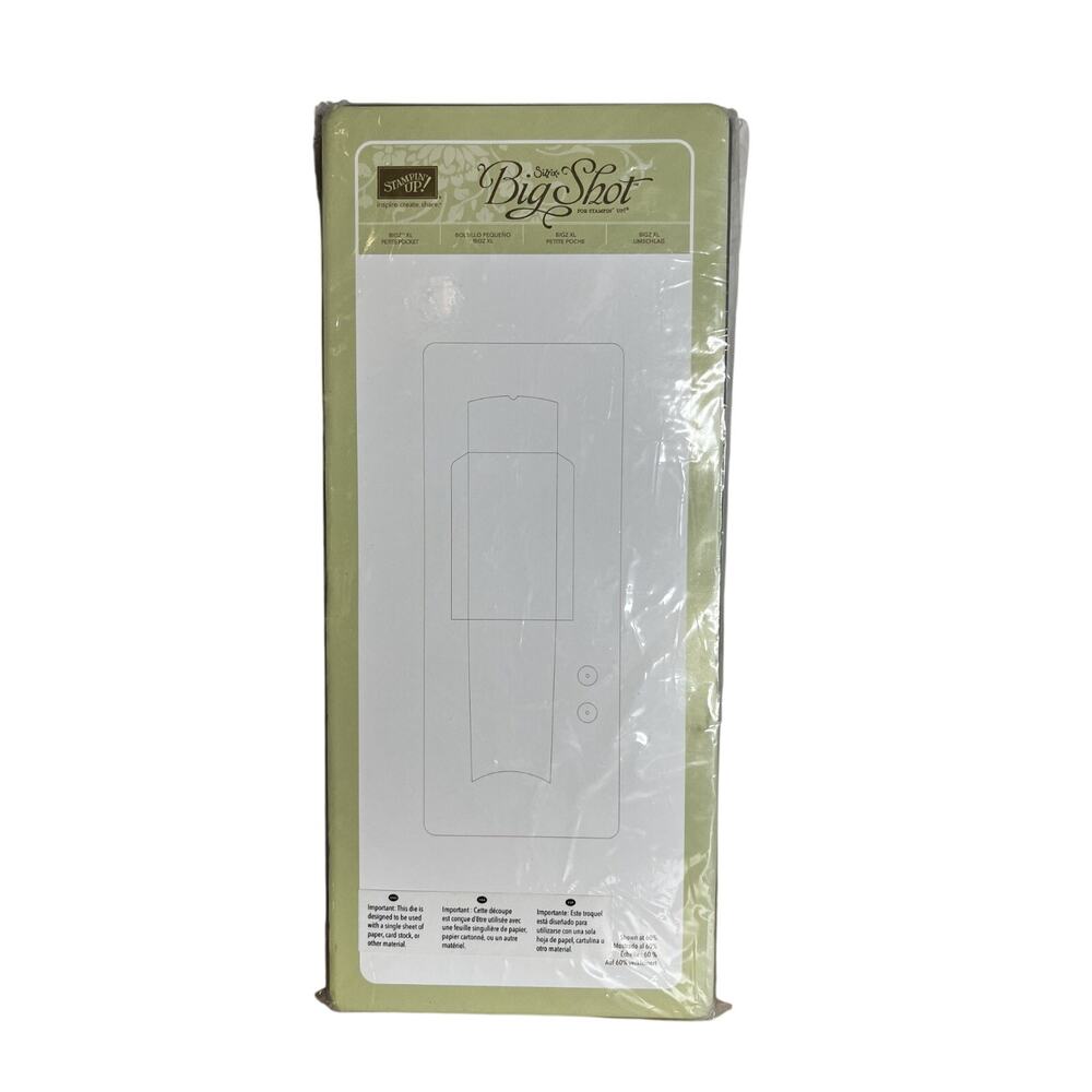 Stampin' Up! Sizzix Bigz XL Petite Pocket Die Cut 123131 for Big Shot New Sealed